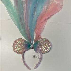 Sequin Disney Miney Mouse Ears Headband with Tulle